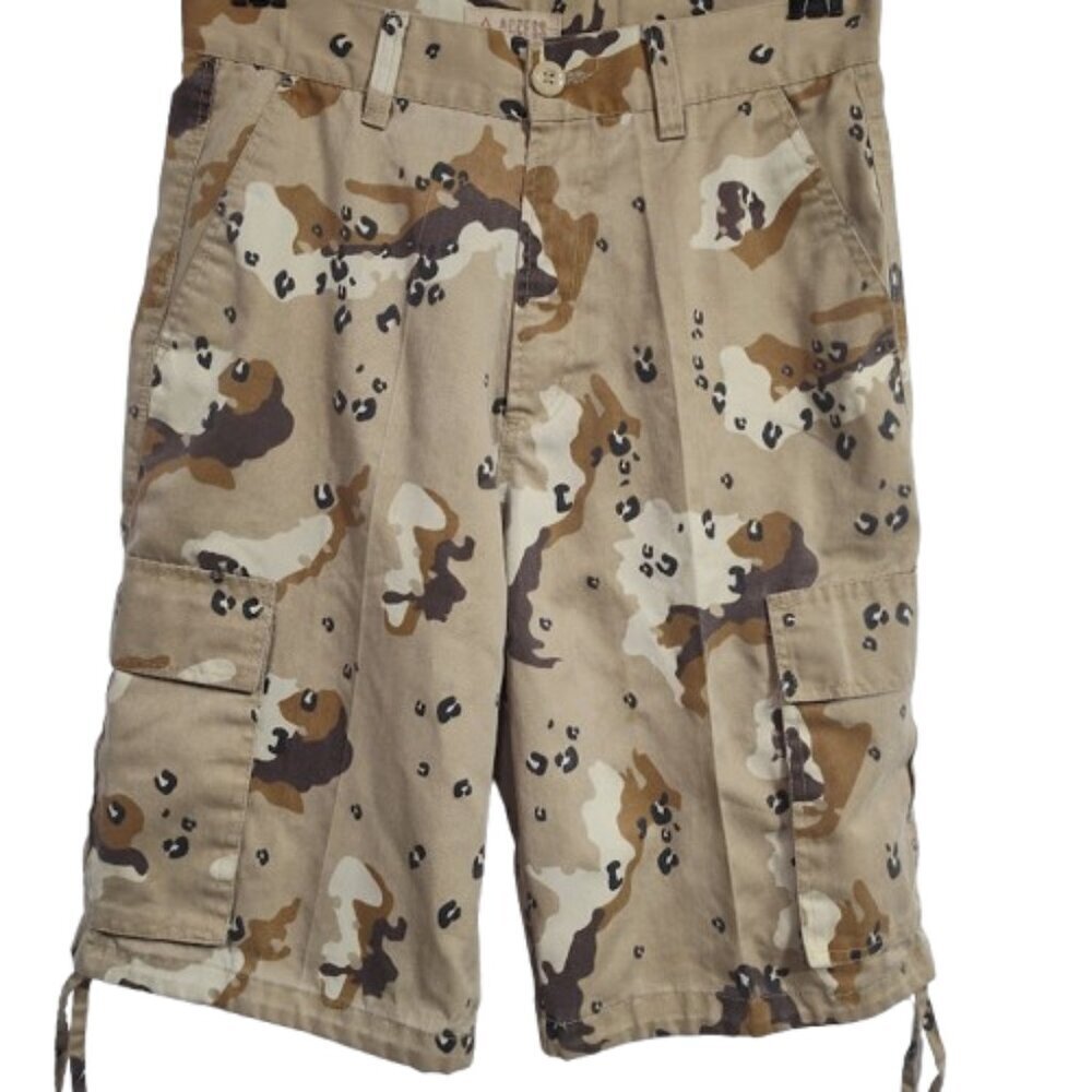 Access Men's Camouflage Cargo Shorts Size 34 6 Pocket